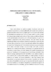 Problemas socioambientales I: tecnología, población y medio ambiente / Antonio Aledo; Silvia Rico; Alicia López | Biblioteca Virtual Miguel de Cervantes