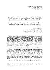 La poesía amorosa de una erudita del XVII: traducción y creación en "El Pastor Fido" de Isabel Rebeca Correa  / Almudena Vidorreta | Biblioteca Virtual Miguel de Cervantes