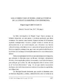 García García, Miguel Ángel: "Los autores como lectores. Lógicas internas de la literatura española contemporánea". Madrid: Marcial Pons, 2017, 306 págs. [Reseña] / Blas Macías Aguado | Biblioteca Virtual Miguel de Cervantes