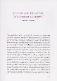 Julio Manuel de la Rosa, el honor de la verdad / Francisco Núñez Roldán | Biblioteca Virtual Miguel de Cervantes