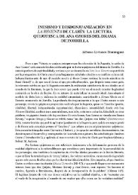 Inesismo y desdonjuanización en "La Regenta" de Clarín: la lectura quijotesca de Ana Ozores del drama de Zorrilla / Alfonso Livianos Domínguez | Biblioteca Virtual Miguel de Cervantes