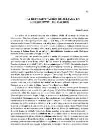 La representación de Juliana en "Misericordia", de Galdós / Daniel Lorca | Biblioteca Virtual Miguel de Cervantes