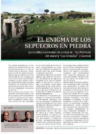 El enigma de los sepulcros en piedra : las tumbas excavadas en la roca de "La Marrada del muro" y "Los Arenales" (Cáceres) / José Antonio Ramos, Julio Esteban Ortega, Óscar de San Macario Sánchez | Biblioteca Virtual Miguel de Cervantes