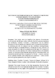 Lecturas contemporáneas de Carolina Coronado con/sin perspectivas de género: las escritoras españolas ante "La flor romántica" / Helena Establier Pérez | Biblioteca Virtual Miguel de Cervantes