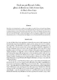 Desde un país llamado Exilio: glosas al silencio en "Todos éramos hijos", de María Rosa Lojo / di Marcela Crespo Buiturón | Biblioteca Virtual Miguel de Cervantes