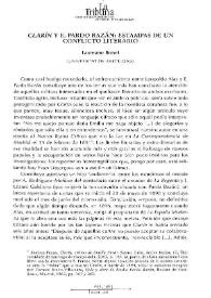 Clarín y E. Pardo Bazán: estampas de un conflicto literario / Laureano Bonet | Biblioteca Virtual Miguel de Cervantes