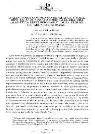 "¡Valencianos con honra!" de Palanca y Roca, hipotexto de "Ensayo sobre literatura dramática revolucionaria", de "La Tribuna" de Emilia Pardo Bazán / Marisa Sotelo Vázquez | Biblioteca Virtual Miguel de Cervantes