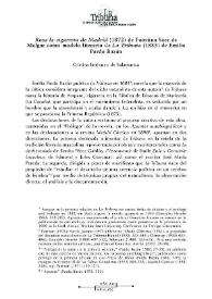 "Rosa la cigarrera de Madrid" (1872) de Faustina Sáez de Melgar como modelo literario de "La Tribuna" (1883) de Emilia Pardo Bazán / Cristina Enríquez de Salamanca | Biblioteca Virtual Miguel de Cervantes