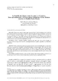 La batalla ideológica  entre la carne y el espíritu. Una aproximación a los personajes femeninos de las últimas novelas de Emilia Pardo Bazán / Ruth Gutiérrez Álvarez | Biblioteca Virtual Miguel de Cervantes