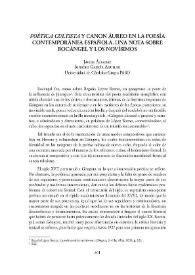 "Poética cultista" y canon áureo en la poesía contemporánea española. Una nota sobre Bocángel y los novísimos  / Javier Álvarez, Ignacio García Aguilar | Biblioteca Virtual Miguel de Cervantes