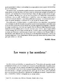 Las voces y las sombras / Amalia Iglesias | Biblioteca Virtual Miguel de Cervantes