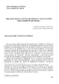 Marineda dende a fábrica de tabacos e outros escritos sobre Emilia Pardo Bazán / Olivia Rodríguez González | Biblioteca Virtual Miguel de Cervantes