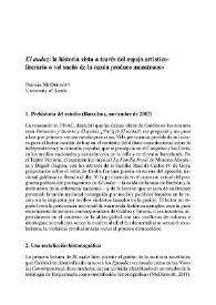 "El audaz": la historia vista a través del espejo artístico-literario o "el sueño de la razón produce monstruos" / Patricia McDermott | Biblioteca Virtual Miguel de Cervantes