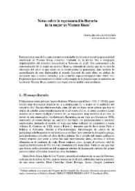 Notas sobre la representación literaria de la mujer en Vicente Risco / Olivia Rodríguez González | Biblioteca Virtual Miguel de Cervantes