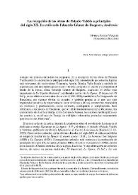 La recepción de las obras de Palacio Valdés a principios del siglo XX. La crítica de Eduardo Gómez de Baquero, "Andrenio" / Marisa Sotelo Vázquez | Biblioteca Virtual Miguel de Cervantes