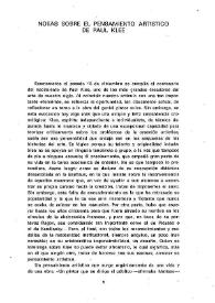 Notas sobre el pensamiento artístico de Paul Klee / Francisco Calvo Serraller | Biblioteca Virtual Miguel de Cervantes