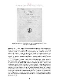 Imprenta de D. Nicolás Delmas-Imprenta de Delmas-Imprenta Delmas-Imprenta y Litografía de Delmas e Hijo-Imprenta de Juan E. Delmas (ca. 1816-1892) [Semblanza] / Eneko Zuloaga San Román | Biblioteca Virtual Miguel de Cervantes