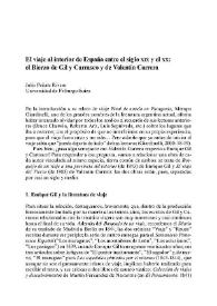 Viaje al interior de España entre el siglo XIX y el XX: el Bierzo de Gil y Carrasco y de Valentín Carrera / Julio Peñate Rivero | Biblioteca Virtual Miguel de Cervantes