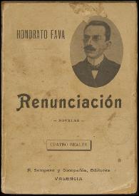 Renunciación: novelas  / Fava, Honorato ; traducción del italiano por Ricardo Franco, prólogo de Carmen Burgos (Colombine) | Biblioteca Virtual Miguel de Cervantes