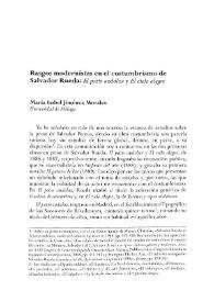 Rasgos modernistas en el costumbrismo de Salvador Rueda: "El patio andaluz" y "El cielo alegre" / María Isabel Jiménez Morales | Biblioteca Virtual Miguel de Cervantes