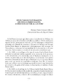 En el taller naturalista de Emilia Pardo Bazán: ¿cómo hacer ver al lector? / Dolores Thion Soriano-Mollá | Biblioteca Virtual Miguel de Cervantes