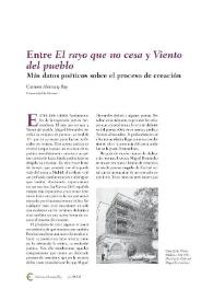 Entre "El rayo que no cesa" y "Viento del pueblo". Más datos poéticos sobre el proceso de creación / Carmen Alemany Bay | Biblioteca Virtual Miguel de Cervantes