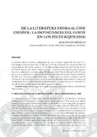 De la literatura negra al cine español: la importancia del guión en "Los peces rojos" (1955) / Javier Mateo Hidalgo | Biblioteca Virtual Miguel de Cervantes