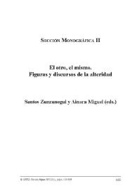 El otro, el mismo. Figuras y discursos de la alteridad / Santos Zunzunegui y Ainara Miguel | Biblioteca Virtual Miguel de Cervantes