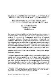 El arte de la contemplación y de la sensorialidad en la génesis creativa de María Victoria Atencia / Blas Sánchez Dueñas | Biblioteca Virtual Miguel de Cervantes