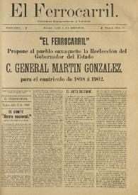 El Ferrocarril : periódico independiente y liberal. Cuarta época, tomo I, núm. 47, 12 de junio de 1898 | Biblioteca Virtual Miguel de Cervantes