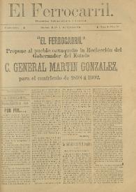 El Ferrocarril : periódico independiente y liberal. Cuarta época, tomo I, núm. 51, 26 de junio de 1898 | Biblioteca Virtual Miguel de Cervantes