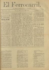 El Ferrocarril : periódico independiente y liberal. Cuarta época, tomo I, núm. 71, 4 de septiembre de 1898 | Biblioteca Virtual Miguel de Cervantes