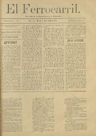 El Ferrocarril : periódico independiente y liberal. Cuarta época, tomo I, núm. 74, 15 de septiembre de 1898 | Biblioteca Virtual Miguel de Cervantes