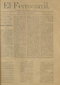 El Ferrocarril : periódico independiente y liberal. Cuarta época, tomo I, núm. 81, 9 de octubre de 1898 | Biblioteca Virtual Miguel de Cervantes