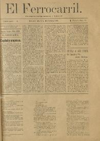 El Ferrocarril : periódico independiente y liberal. Cuarta época, tomo I, núm. 87, 30 de octubre de 1898 | Biblioteca Virtual Miguel de Cervantes