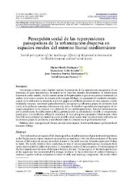 Percepción social de las repercusiones paisajísticas de la urbanización dispersa en espacios rurales del entorno litoral mediterráneo / Matías Mérida Rodríguez, María Jesús Perles Roselló, Juan Francisco Sortino Barrionuevo, David Carruana Herrera | Biblioteca Virtual Miguel de Cervantes