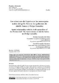 Las relaciones de España con las monarquías árabes del golfo Pérsico: los gobiernos de Adolfo Suárez y Felipe González 

 / Paloma González del Miño, David Hernández Martínez  | Biblioteca Virtual Miguel de Cervantes