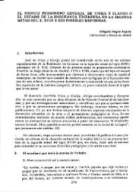 El Síndico Personero general de Viera y Clavijo o el estado de la enseñanza tinerfeña en la segunda mitad del siglo XVIII y sus posibles reformas / Olegario Negrín Fajardo | Biblioteca Virtual Miguel de Cervantes