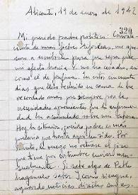 Carta de Miguel Hernández a Germán Vergara. Alicante, 19 de enero de 1942 | Biblioteca Virtual Miguel de Cervantes