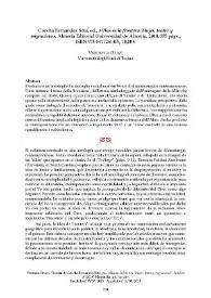 Concha Fernández Soto, ed., "Sillas en la frontera. Mujer, teatro y
migraciones", Almería Editorial Universidad de Almería, 2018, 375 págs. [Reseña] / Veronica Orazi | Biblioteca Virtual Miguel de Cervantes