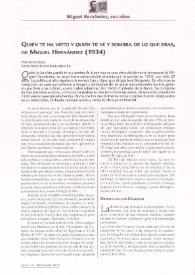 "Quién te ha visto y quién te ve y sombra de lo que eras", de Miguel Hernández (1934) / Francisco Crosas | Biblioteca Virtual Miguel de Cervantes