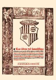 Las obras del famosissimo philosofo y poeta Mossen Osias Marco cauallero valenciano de nacion catalan [Transcripción] / traduzidas por don Baltasar de Romani; y diuididas en quatro Canticas ... Derigidas al excelentissimo señor el duque de Calabria, València, Joan Navarro, 1539 ; transcripció Rafael Alemany, revisió Llúcia Martín | Biblioteca Virtual Miguel de Cervantes