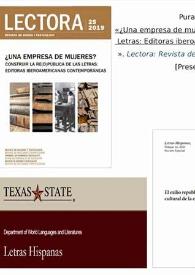 Mesa redonda: Últimas aportaciones bibliográficas a la historia cultural de la edición iberoamericana (2019-2020). Bloque III: Edición y género; edición y exilio / coordinación de Fernando Larraz (Universidad Alcalá de Henares) | Biblioteca Virtual Miguel de Cervantes