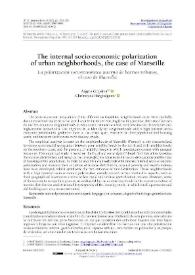 The internal socio-economic polarization of urban neighborhoods, the case of Marseille / Argyro Gripsiou, Christophe Bergouignan | Biblioteca Virtual Miguel de Cervantes