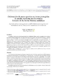 Ordenación de usos agrarios en áreas protegidas de media montaña mediterránea. Estudio de la Sierra Morena andaluza / Rafael Garzón-García, Rafael F. Vega-Pozuelo | Biblioteca Virtual Miguel de Cervantes