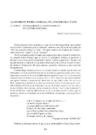 La humilde tierra soriana en Antonio Machado. 2.ª parte: Itinerario por la poesía soriana de Antonio Machado / Miguel Ángel García López | Biblioteca Virtual Miguel de Cervantes