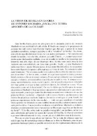 La visión de Sevilla en la obra de Antonio Machado: ¿Hacia una teoría apócrifa de la ciudad? / Rogelio Reyes Cano | Biblioteca Virtual Miguel de Cervantes