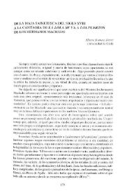 De la maja sainetesca del siglo XVIII a la cantaora de "La Lola se va a los puertos" de los hermanos Machado / Alberto Romero Ferrer | Biblioteca Virtual Miguel de Cervantes