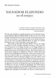 Salvador Elizondo en el ensayo / por Alejandro Toledo | Biblioteca Virtual Miguel de Cervantes