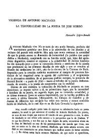 Vigencia de Antonio Machado: la temporalidad en la poesía de José Hierro  / Mercedes López-Baralt | Biblioteca Virtual Miguel de Cervantes